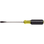 Klein  Cushion-Grip  602-6 Heavy Duty Screwdriver, 5/16 in Keystone Point, Steel Shank, 10.938 in OAL, Rubber Handle, Polished Chrome, ASME B107.52, ANSI Specified