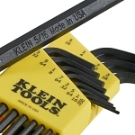 Klein  BLK12 Ball End Hex Key Caddy Set, 12 Pieces, 0.05 to 0.3125 in Hex, L-Handle Handle, Alloy Steel