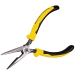 Klein  Journeyman  J203-6 Long Needle Nose Plier, Knurled Tool Steel Jaw, 1-7/8 in L x 0.688 in W Jaw, 6-3/4 in OAL, 3/32 in W Tip
