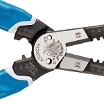 Klein  Klein-Kurve  K12065CR Heavy Duty Wire Stripper/Cutter/Crimper Multi-Tool With (6) Stripping Holes, 18 to 8 AWG, 20 to 10 AWG, 8.3 in OAL, 32 to 6 AWG, 32 to 8 AWG Shearing, Forged Steel Body