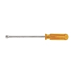 Klein  S106M Magnetic Nutdriver, 5/16 in, Solid Shank, Amber, ANSI/ASME Specified, Nickel Polished Chrome