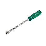 Klein  S116 Nutdriver, 11/32 in, Hollow Shank, Green Smooth Grip Handle, ANSI/ASME Specified, Polished Chrome