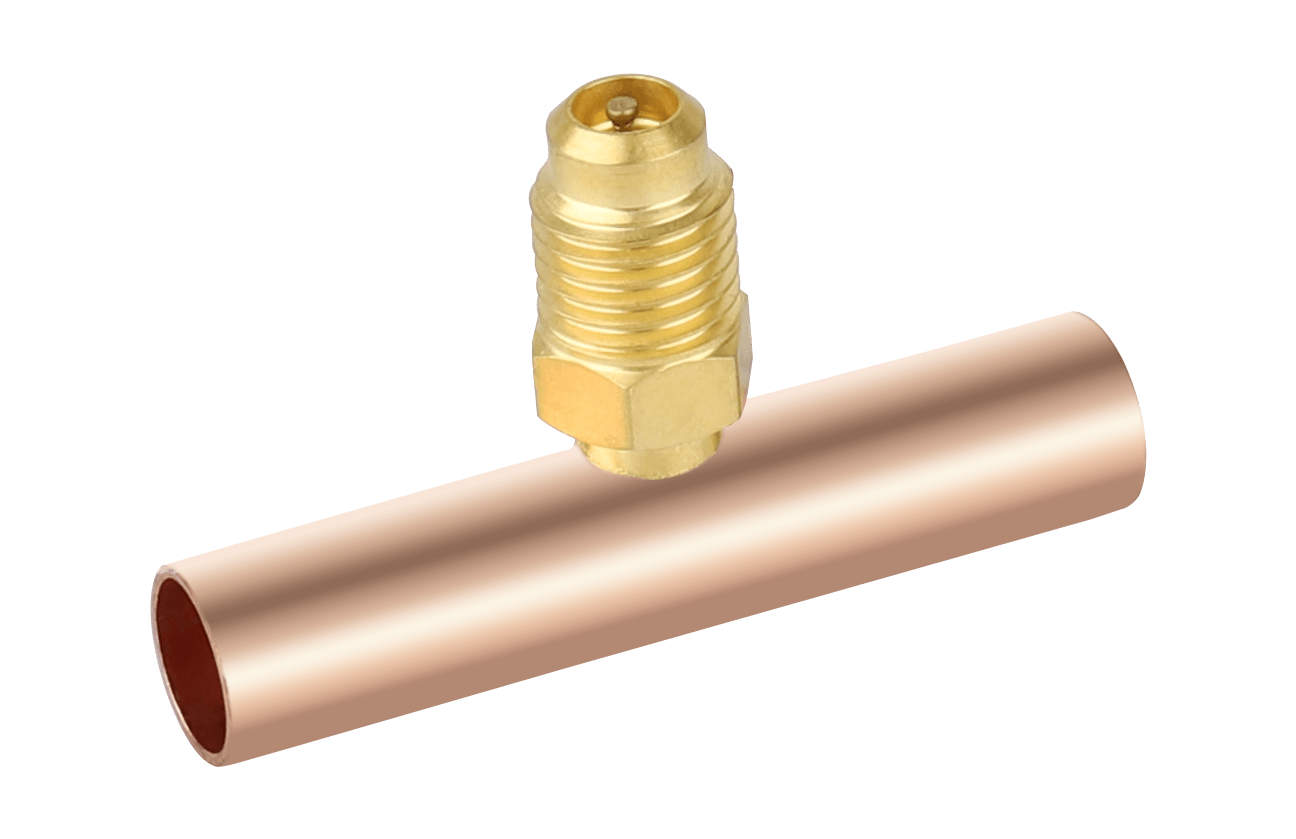 NAVAC F1004 Slip Fit Copper Braze Tee 3/8" ODS X 1/2" ODF, 3 Pcs