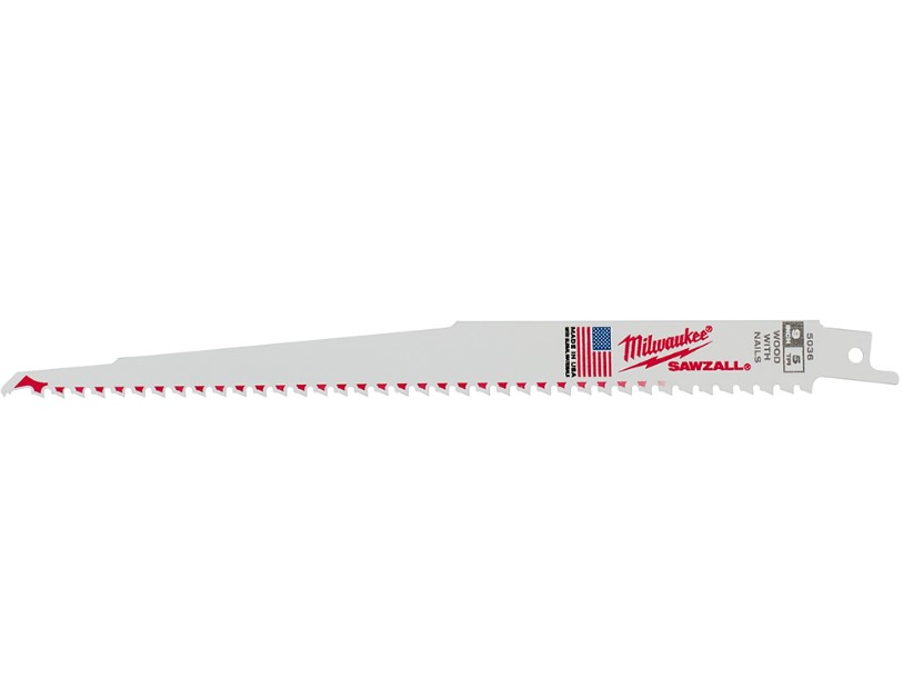 Milwaukee SAWZALL 48-00-5036 BLADE RECIP 5TPI, 1/2" Universal Shank, 9" Length, Pack of 5