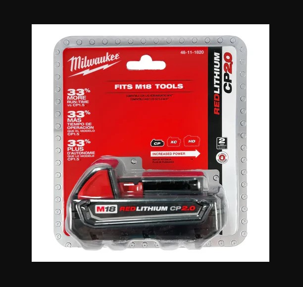 Milwaukee 48-11-1820 M18 REDLITHIUM CP2.0 Battery
