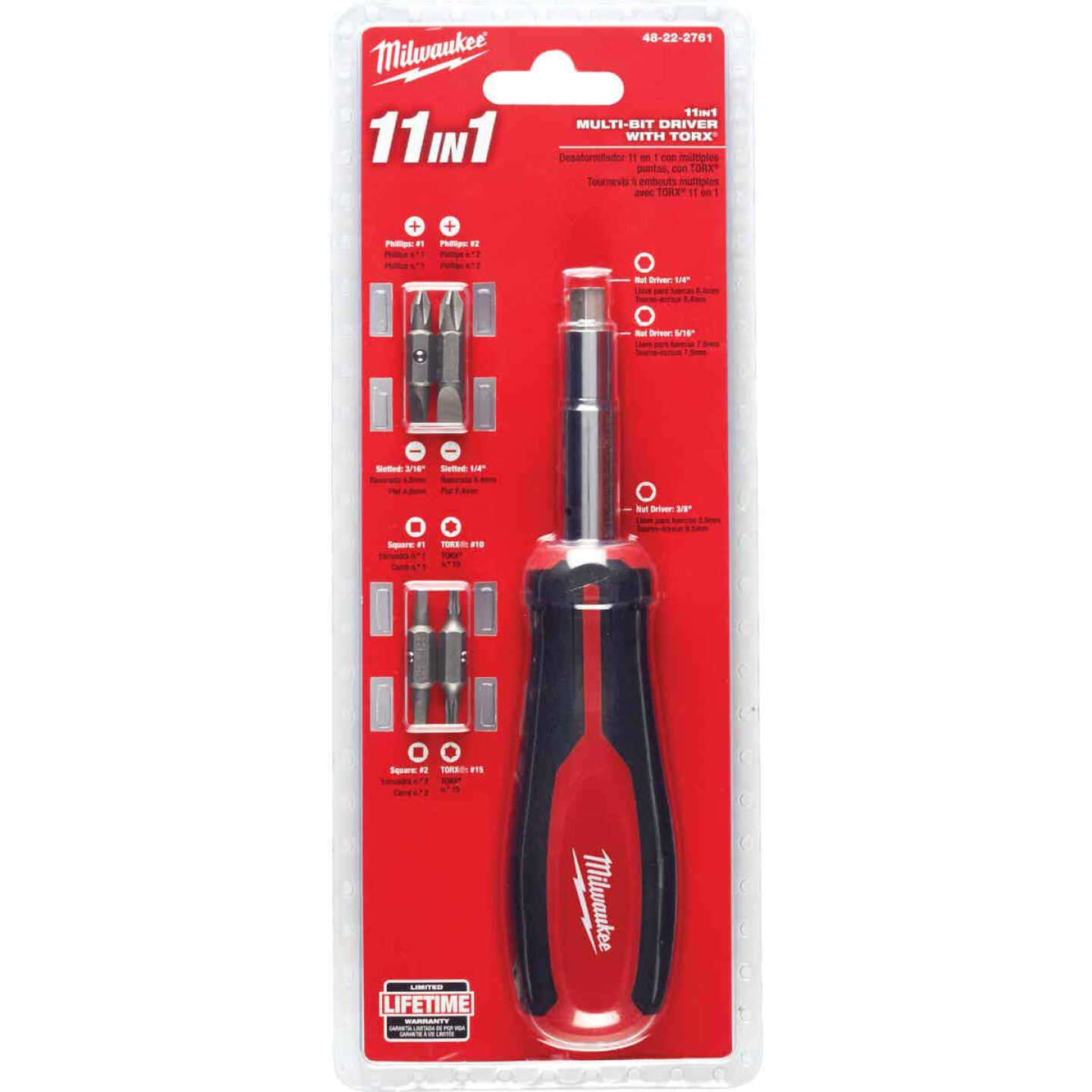 Milwaukee 48-22-2761 11in1 Multi-Bit Screwdriver W/SQ