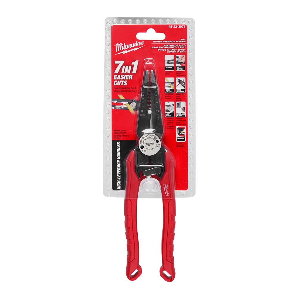 Milwaukee 48-22-3078 7in1 High-Leverage Combination Pliers