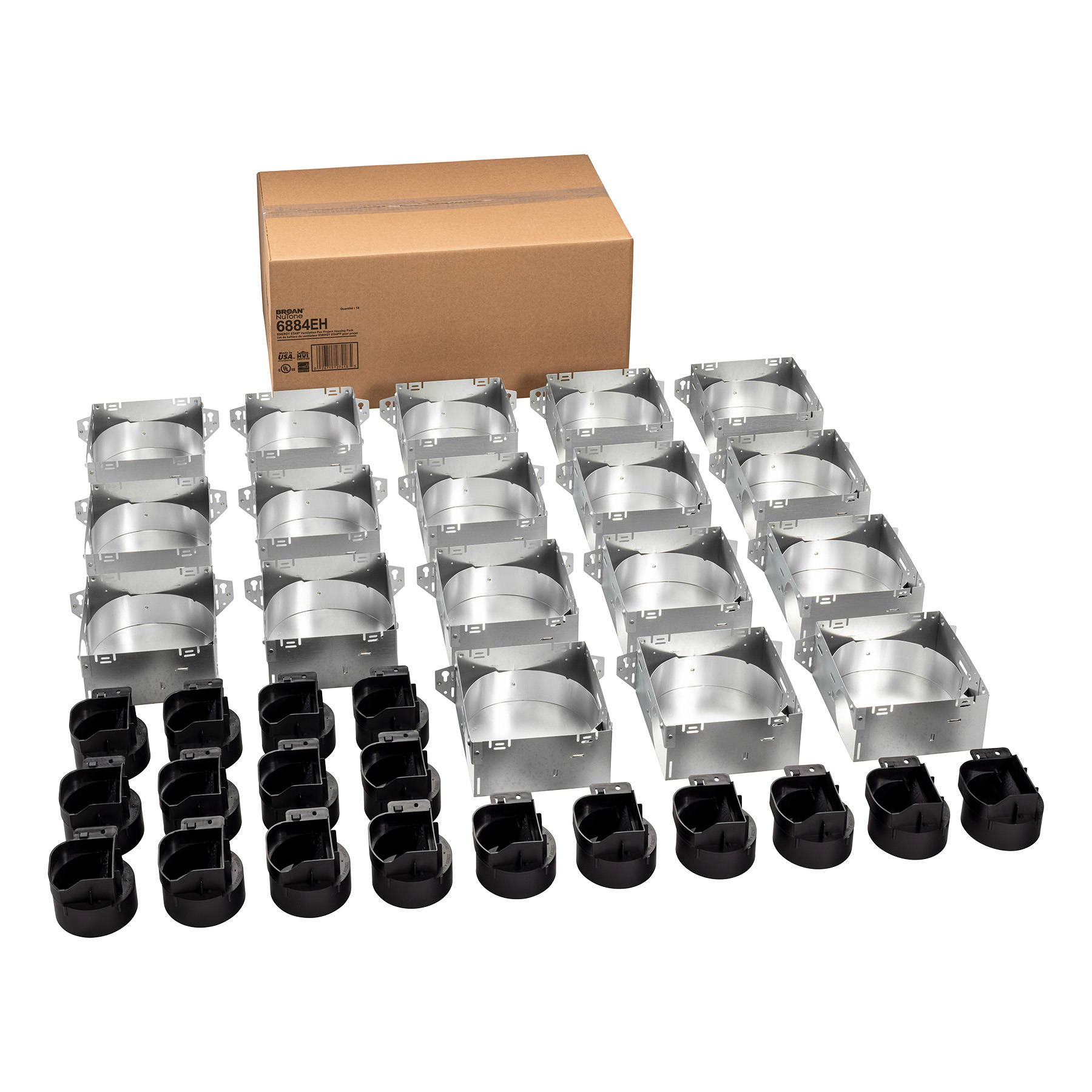 DiversiTech 6884EH BROAN HOUSING PACK FOR 1671F,1688F, E0F70, 696RNB AND 695RB (DAMPER AND 4" PLASTIC DUCT CONNECTOR INCLUDED)